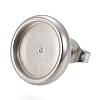 Non-Tarnish 304 Stainless Steel Stud Earring Settings STAS-K202-05D-P-2