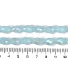 Opaque Solid Color Electroplate Glass Beads Strands EGLA-N013-P6mm-B11-4