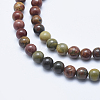 Natural Polychrome Jasper/Picasso Stone/Picasso Jasper Beads Strands G-E444-43-6mm-3