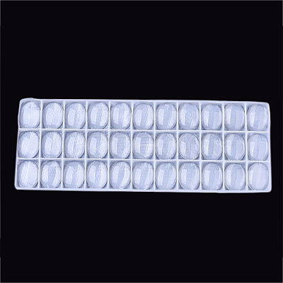 Transparent Glass Cabochons GGLA-R022-30x40-B-1