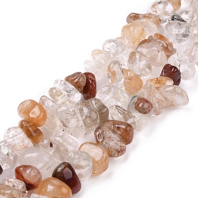 Chip Natural Rutilated Quartz Bead Strands X-G-L454-08-1