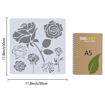 Gorgecraft 2Pcs 2 Styles Plastic Drawing Painting Stencils Templates DIY-GF0006-01B-1