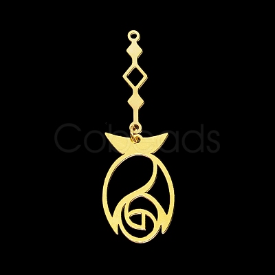 201 Stainless Steel Big Pendants STAS-S105-LA363-2-1
