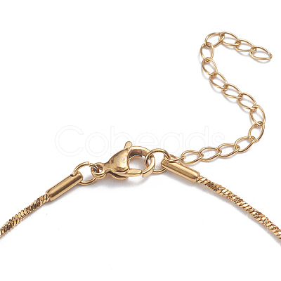 304 Stainless Steel Snake Chain Anklets AJEW-G024-07G-1