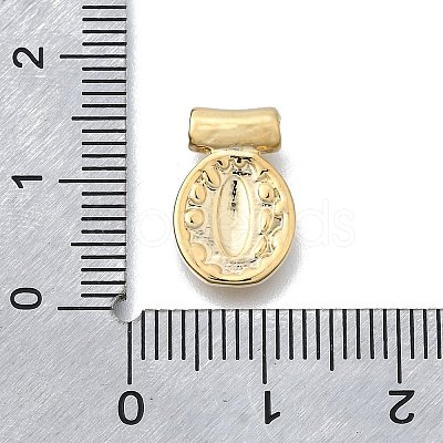 Religion Theme Brass Hammered Pendants KK-V010-09GP-02-1