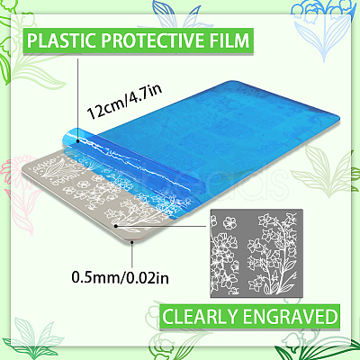 Stainless Steel DIY Nail Art Templates MRMJ-WH0092-072-1
