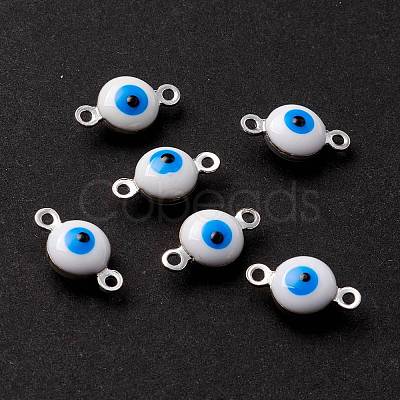Brass Enamel Connector Charms KK-K263-03-1