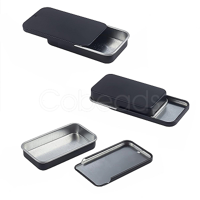 Rectangle Iron Tin Cans CON-WH0075-04B-1