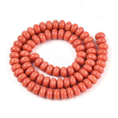 Opaque Solid Color Glass Beads Strands GLAA-ZX008-8mm-18E-1