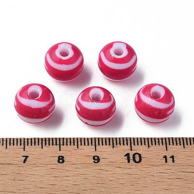 Opaque Striped Acrylic Beads MACR-S373-27A-03-1