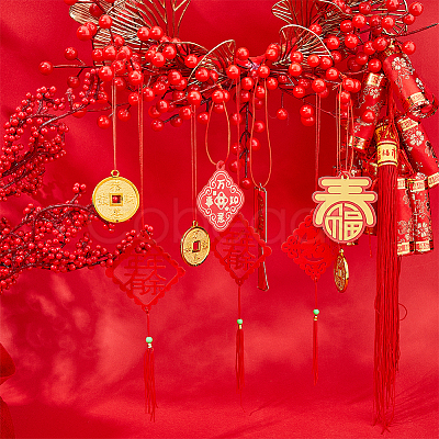Spring Festival Decorations Sets HJEW-FH0001-51-1