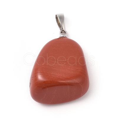 Natural Red Jasper Pendants X-G-k302-B15-1