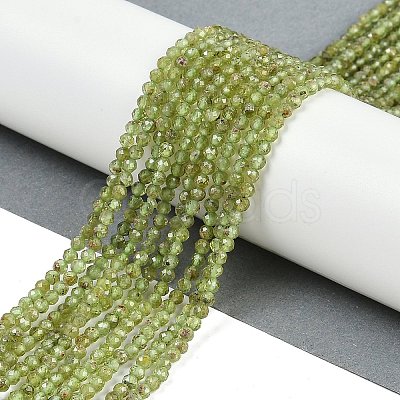 Natural Peridot Beads Strands G-F509-12-3mm-1