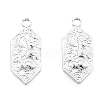 Non-Tarnish 201 Stainless Steel Pendants STAS-N098-254P-1