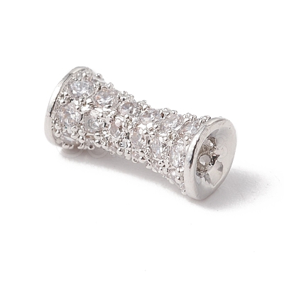 Eco-Friendly Rack Plating Brass Micro Pave Cubic Zirconia Beads KK-F835-26A-P-1