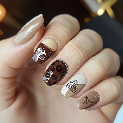 Stainless Steel DIY Nail Art Templates MRMJ-WH0092-102-1