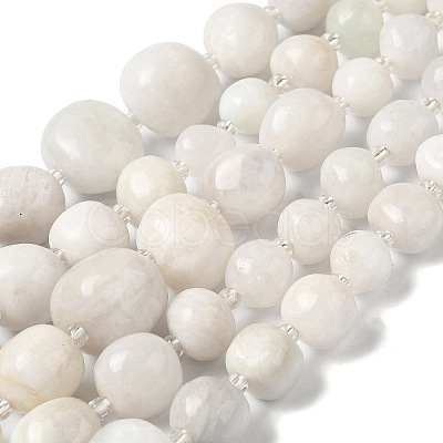 Natural White Moonstone Beads Strands G-Q169-E08-01-1