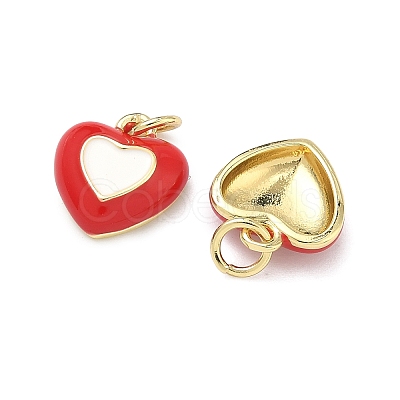 Brass Enamel Pendants KK-B170-01G-1