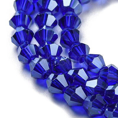 Transparent Electroplate Glass Beads Strands EGLA-A039-T4mm-A06-1