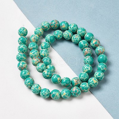 Synthetic Imperial Jasper Dyed Beads Strands G-P507-01A-01-1
