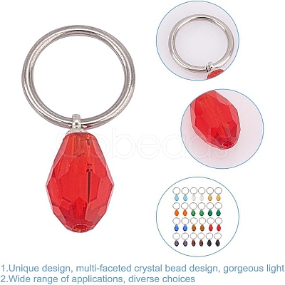 120Pcs 12 Colors Glass Charms PALLOY-GO00011-1