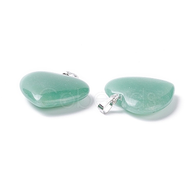 Natural Green Aventurine Pendants X-G-G956-B37-FF-1