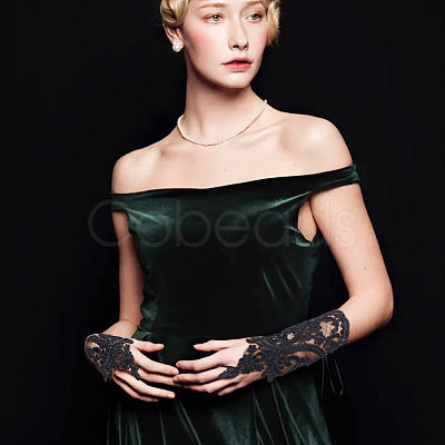 Polyester Lace Sleeve for Women Girl AJEW-WH0348-689A-1