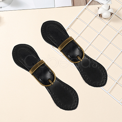 CutHollow 2Pcs Leather Toggle Buckle AJEW-CL0001-26A-1