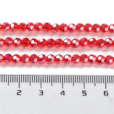 Electroplate Glass Bead Strands EGLA-R015-4mm-23-1