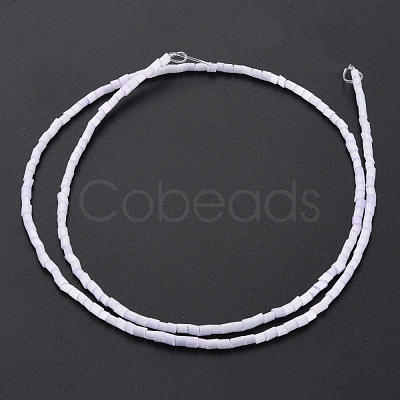 Glass Silk Stain Style Beads Strands GLAA-N047-001B-10-1
