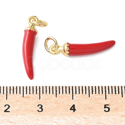 Brass Enamel Pendants KK-A252-13D-G-1