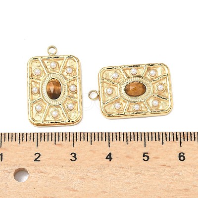 Faceted Natural Tiger Eye Pendants STAS-C134-26G-1