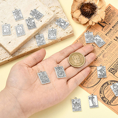 40Pcs 20 Styles Tibetan Style Zinc Alloy Pendants FIND-CJC0004-36-1