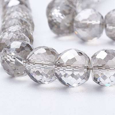 Electroplated Glass Beads Strands X-EGLA-Q092-10mm-A05-1