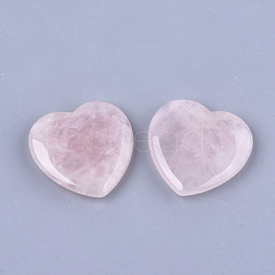 Natural Rose Quartz Heart Love Stone G-T125-06B-1