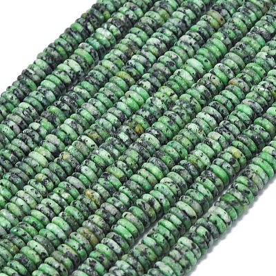 Frosted Dyed Natural Sesame Jasper Beads Strands G-K389-C36-01-1