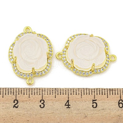 Rack Plating Brass Micro Pave Cubic Zirconia Link KK-M291-25E-1