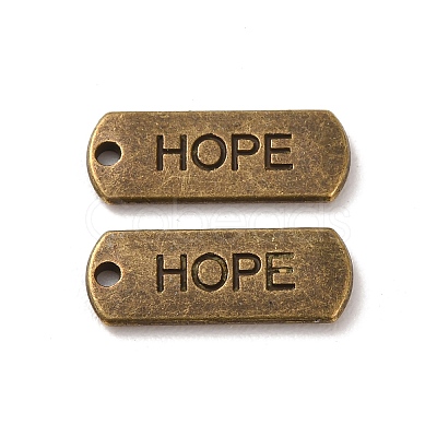 Tibetan Style Alloy Rectangle Pendants TIBEP-Q043-054AB-NR-1