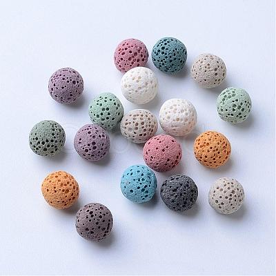 Unwaxed Natural Lava Rock Beads G-F325-8mm-M-1