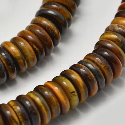 Natural Tiger Eye Heishi Beads Strands G-K208-25-8mm-1