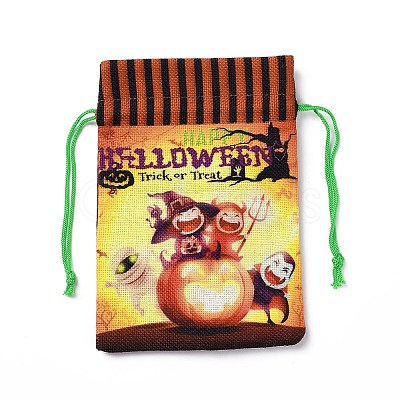 Halloween Cotton Cloth Storage Pouches ABAG-A005-01A-1