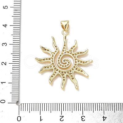 Brass Clear Cubic Zirconia Pendants X-KK-E796-07G-1