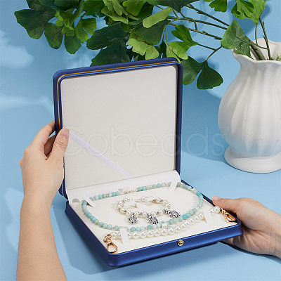 Imitation Leather Pure Color Flip-open Gift Boxes CON-WH0095-238A-03-1