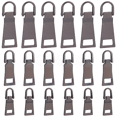 18Pcs 3 Styles Alloy Zipper Pull Tabs FIND-CY0001-83B-1