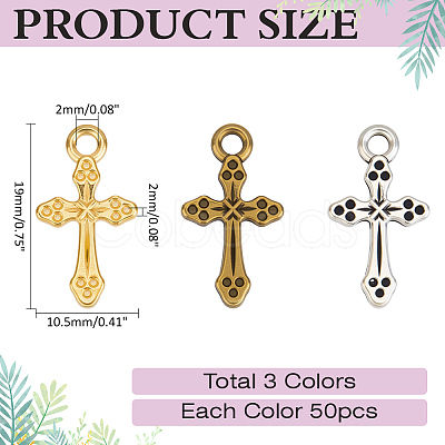 150Pcs 3 Colors Tibetan Style Alloy Pendants FIND-ME0001-57-1