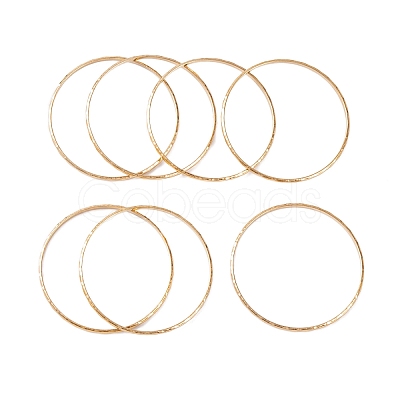 7Pcs PVD Vacuum Plating 304 Stainless Steel Textured Ring Bangles Set for Women BJEW-A011-11A-G-1