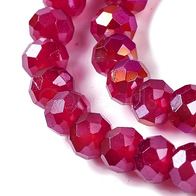 Baking Electroplate Glass Beads Strands X1-DGLA-A039-J10mm-B02-1