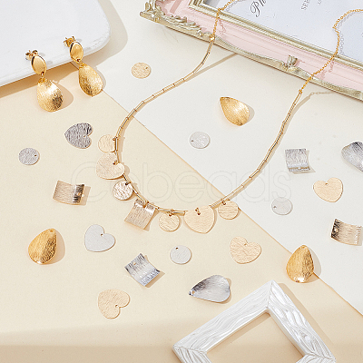 48Pcs 8 Styles Brass Pendants KK-GA0002-29-1
