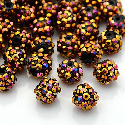 Resin Rhinestone Beads RESI-S257-12mm-SB2-1