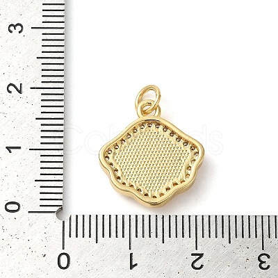 Rack Plating Brass Cubic Zirconia Pendants KK-K385-080G-1
